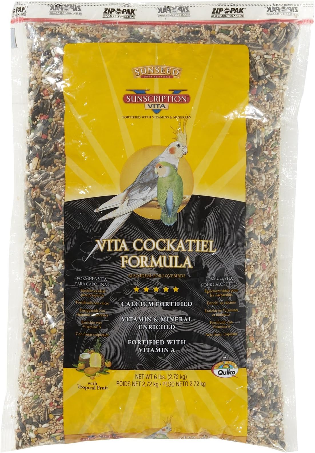 Vitakraft Sunseed Sun Seed Vita Cockatiel - 6 Lbs