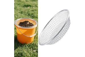 Sifter.Size 3/8" Mesh Soil Sifter Sieve - Heavy Duty Galvanized Screen for Compost, Dirt, Rocks, Gravel & Garden - Fits 5 Gal