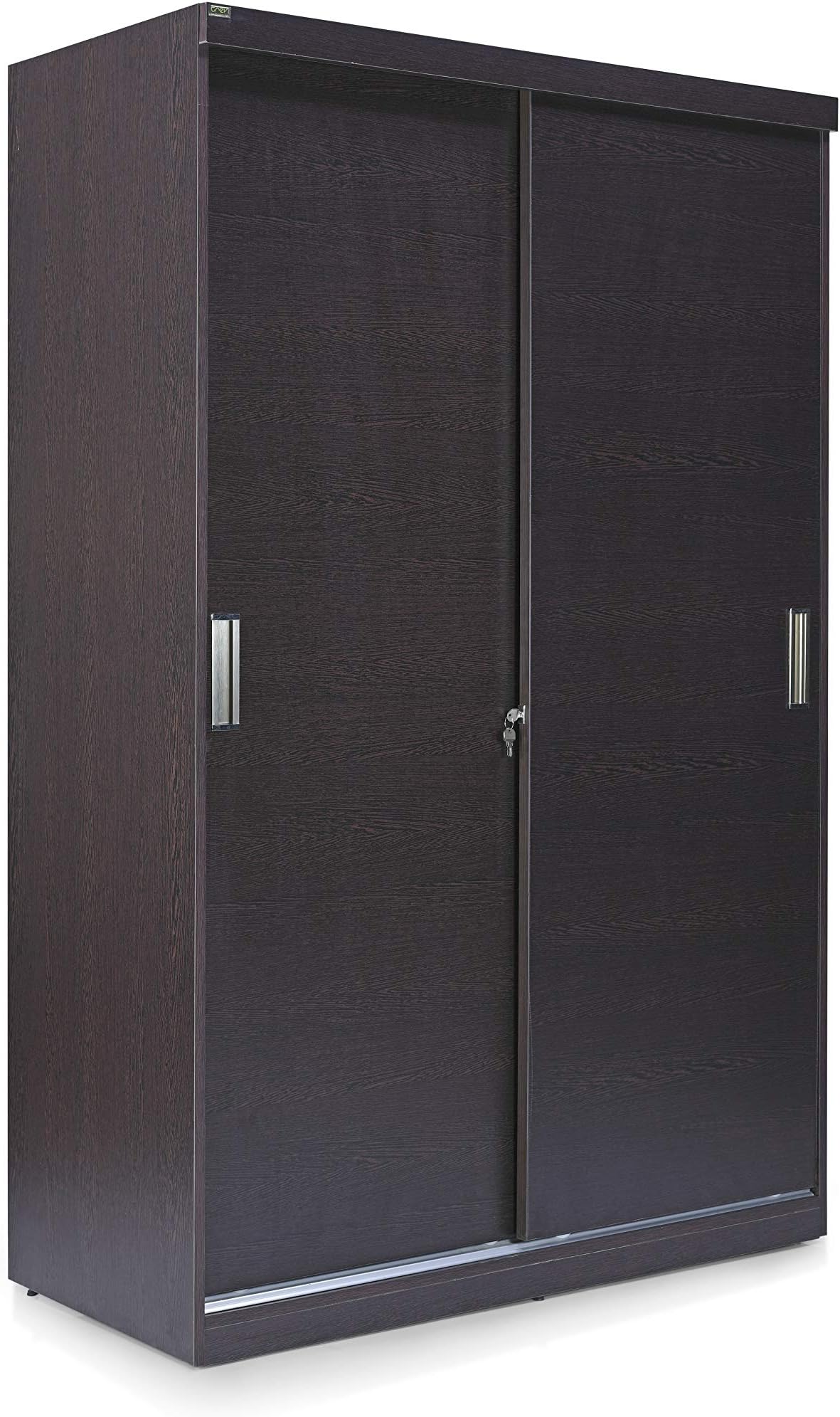 Trevi Aura Sliding Wardrobe (Suede Matte Finish, Flower Wenge)