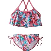 Kanu Surf Girls' Karlie Flounce Bikini Beach Sport 2 Piece Swimsuit