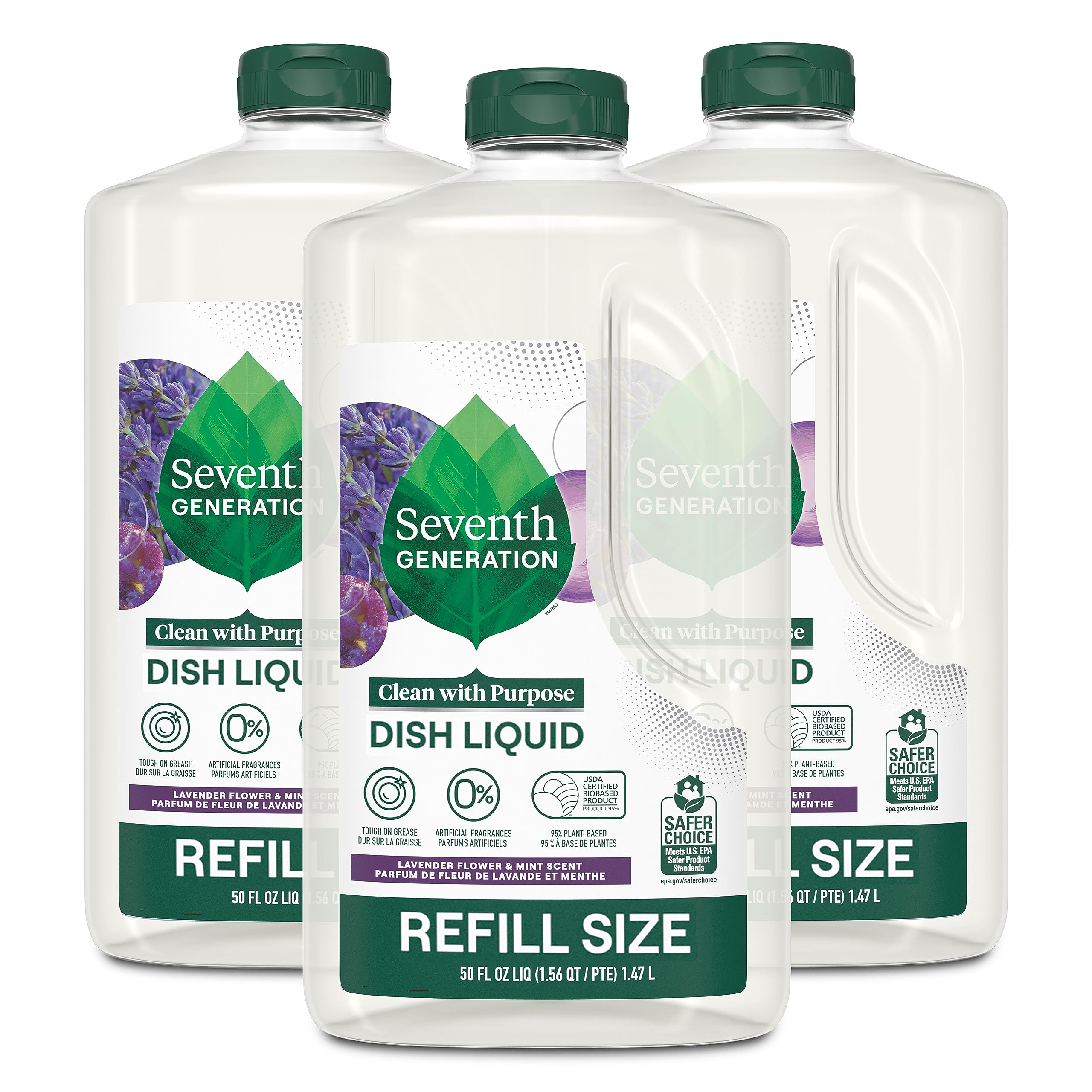 Photo 1 of Seventh Generation Hand Dish Wash Refill, Lavender Floral & Mint, 3pk 50z