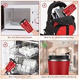 MOMSIV 380ml Stainless Steel Coffee Cup with Leak-Proof Lid Red view 6