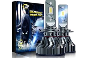 Cougar Motor H7 Bulbs, H7 Lights H7 Fog Light or Off-Road Bulb Flagship Bulb 20000LM 120W 6500K 360-Degree Illumination with Cooling Fan, Plug-N-Play - Pack of 2