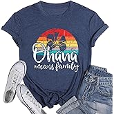 Hawaiian Shirts for Women Hawaii Brach Graphic Tees Summer Vacation Short Sleeve T-Shirts Flower Print Crewneck Tops