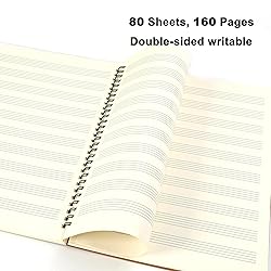 Blank Sheet Music Notebook, 160 Pages Composition