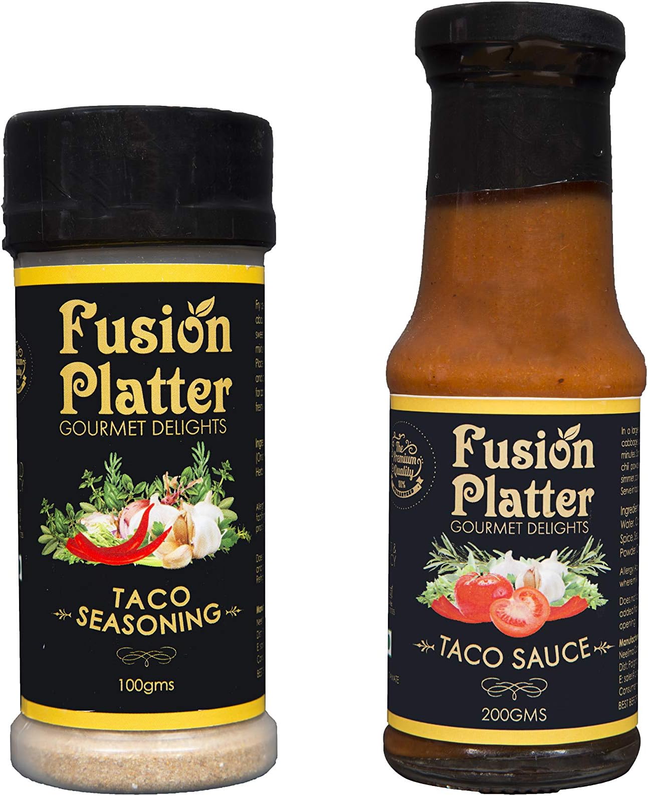 Fusion Platter Taco Sauce, Taco Seasoning (Combo of 2)