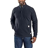 Carhartt mens Flame Resistant Rain Defender Relaxed Fit Mock Neck Fleece Pullover