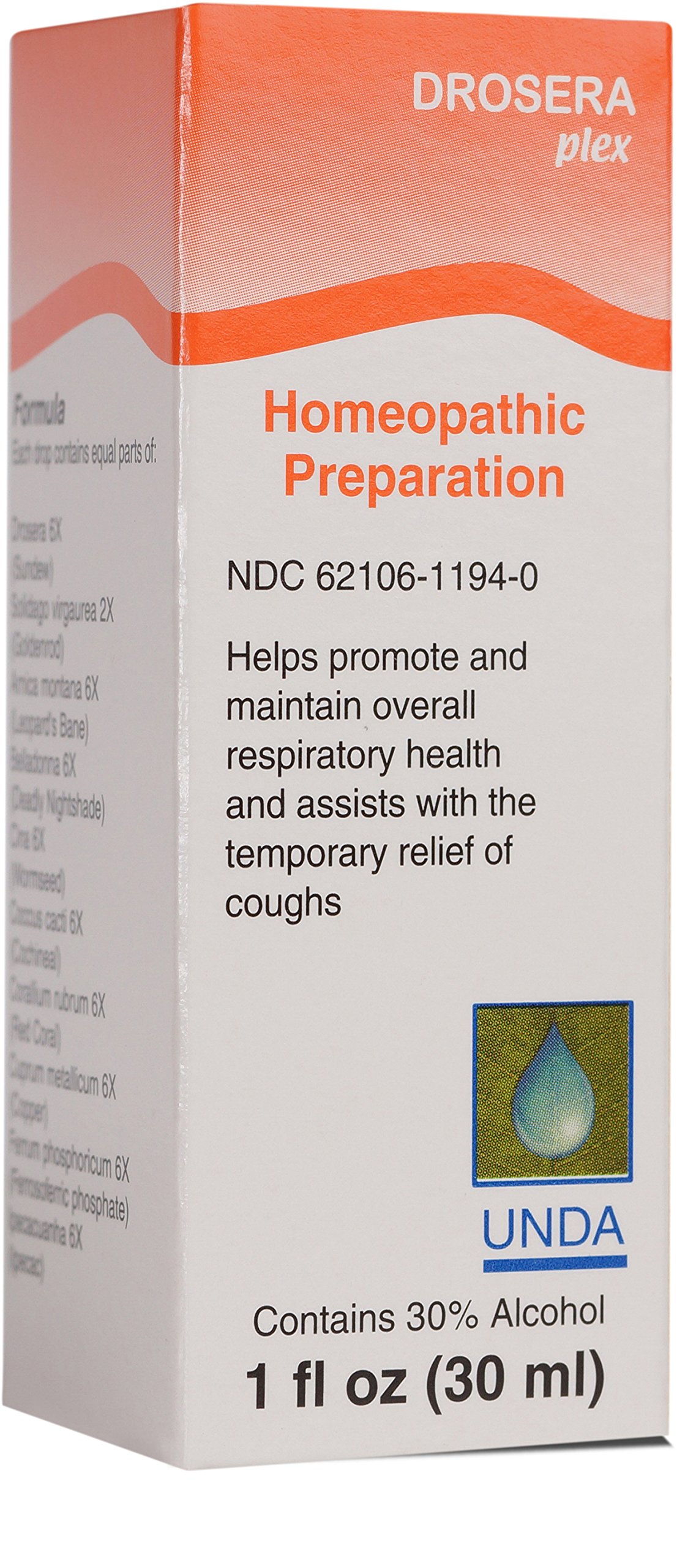 UNDA Drosera Plex Cough Syrup Homeopathic Remedy for