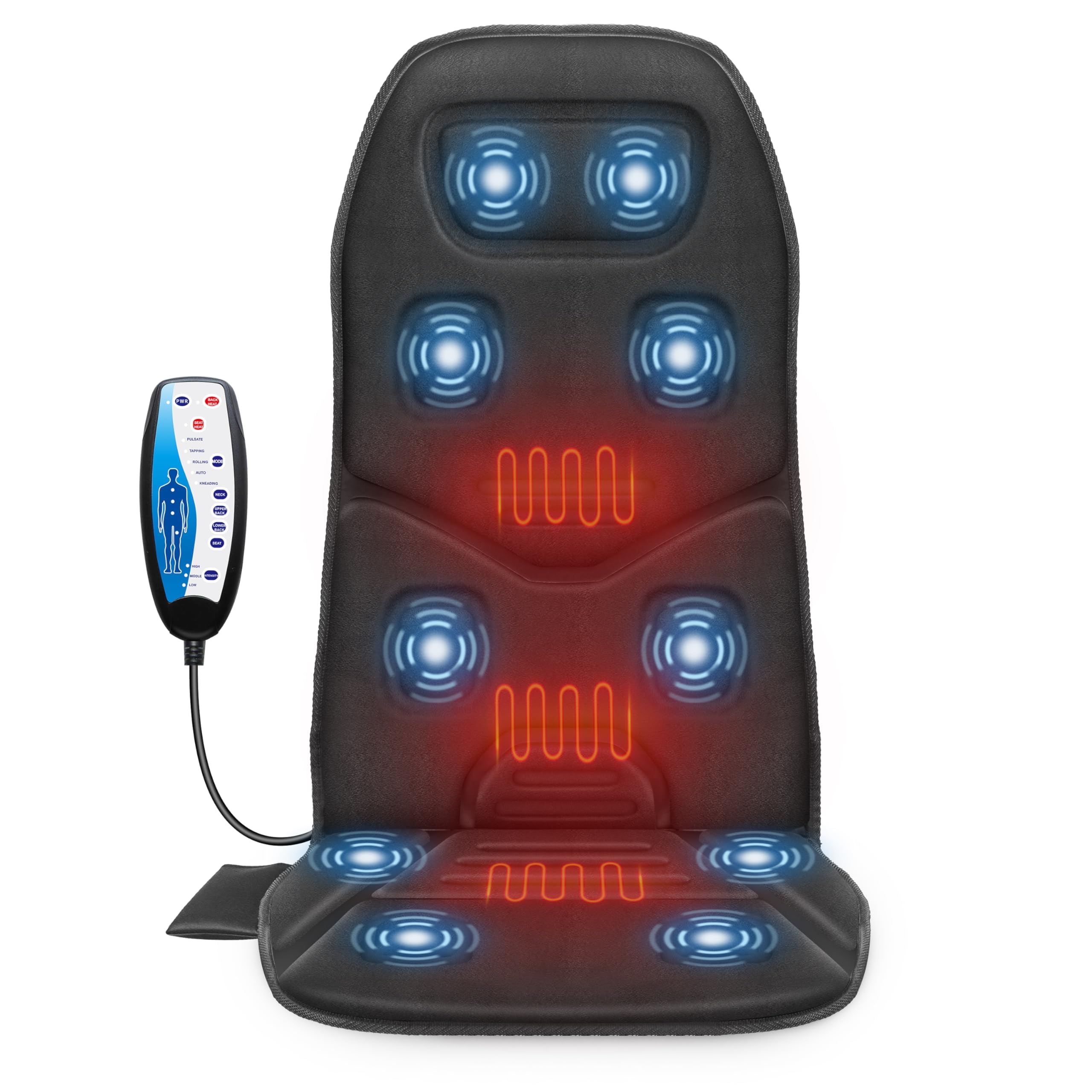 Photo 1 of *UNTESTED*
COMFIER Back Massager for Chair – Upgraded Vibration Chair Massager, Deep Tissue Back Massager for Pain Relief, Massage Chair Pad with Graphene Heating,Gifts for Dad Mom Men Women