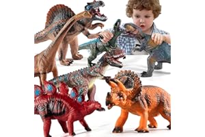 NIPLOOOW Big Dinosaur Toys for Kids 3-5, 7 Piece Realistic Soft Dinosaur Figures, Jumbo Dinosaur Toys for Kids 5-7, Dinosaur Party Favors, Birthday Gifts for Boys & Girls
