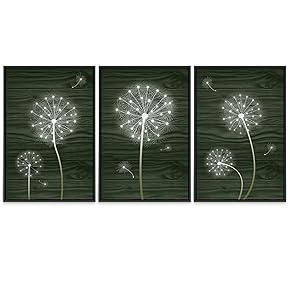 SIGNWIN Framed Canvas Wall Art Dandelion Canvas Prints...