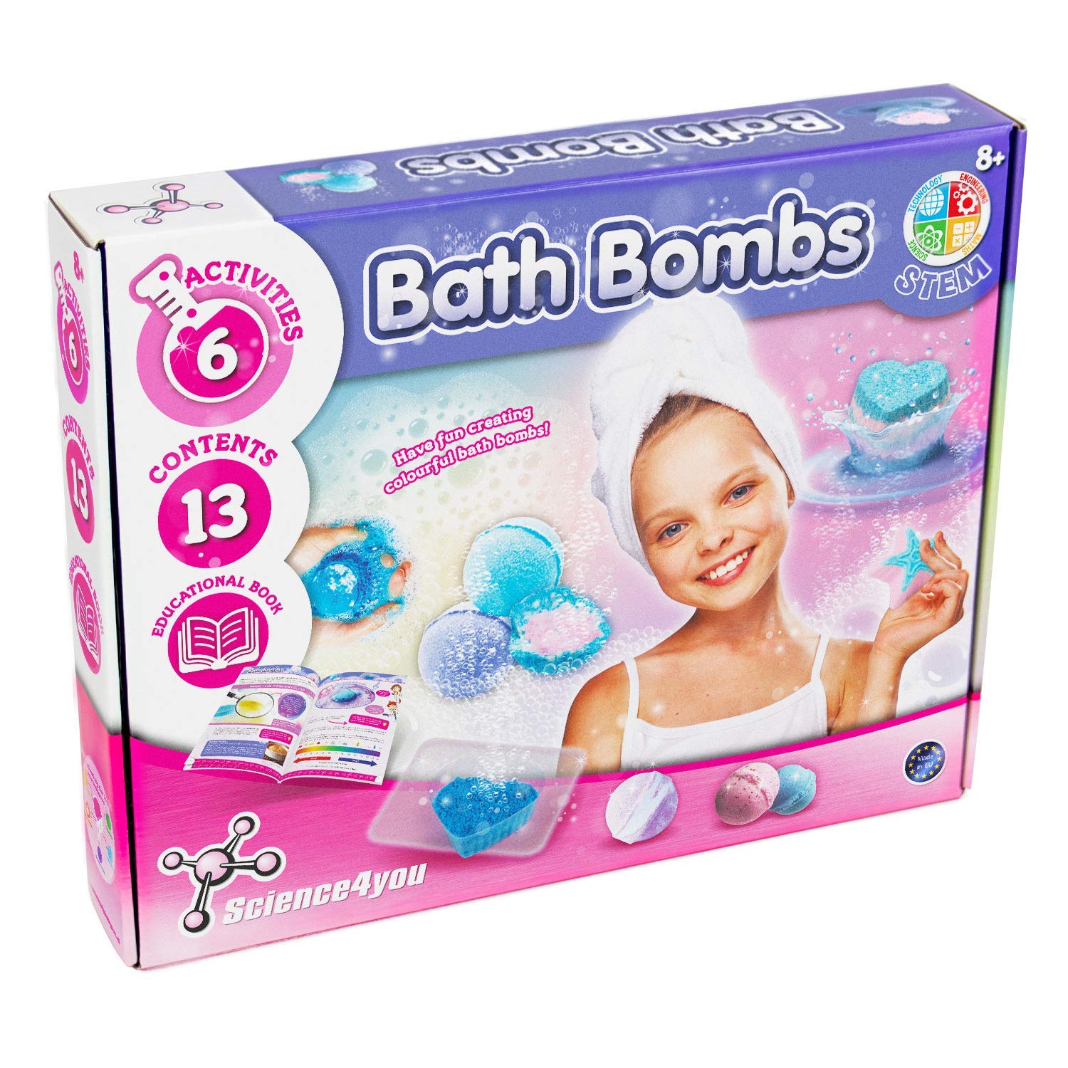 Science 4 You Bath Bombs Educational Science kit, STEM Toy for Girls Aged 8+