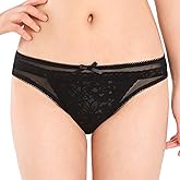 Satini Women's Nylon Sheer Bikini Briefs Panties