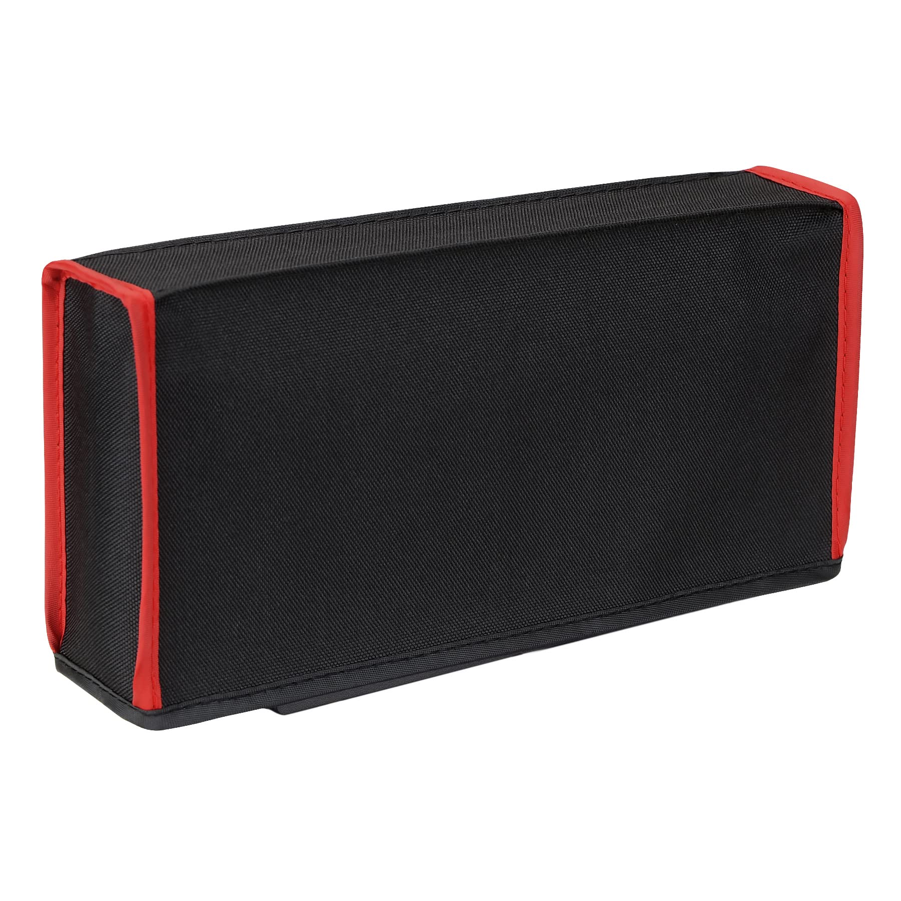 PlayVital Black & Red Trim Nylon Dust Cover, Soft Neat Lining Dust Guard, Anti Scratch Waterproof Cover Sleeve for Nintendo Switch & Switch OLED Charging Dock