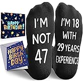 HAPPYPOP Unique Birthday Gift Ideas - Men Woman Sock for 45 50 Year Olds Him in Their 40s