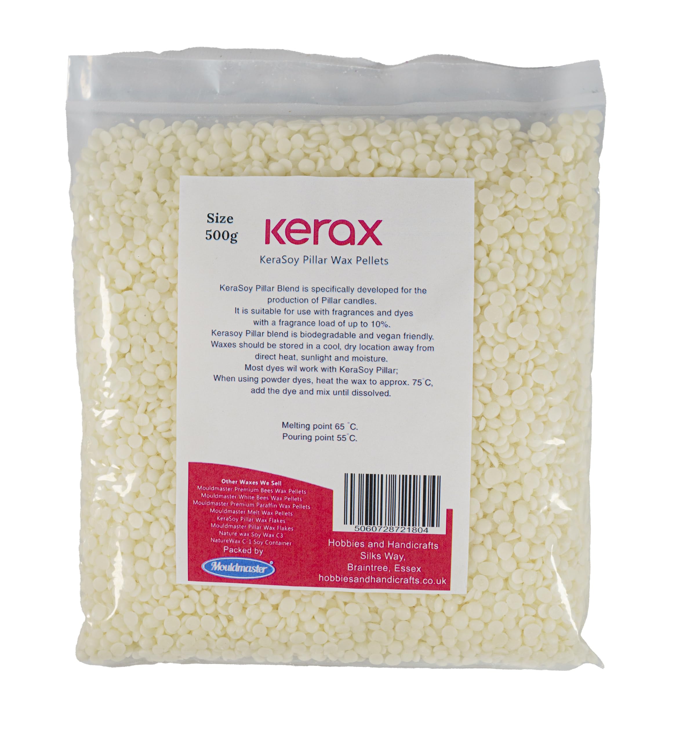 Mouldmaster 500g KeraSoy Pillar Wax Flakes,Meltpel05