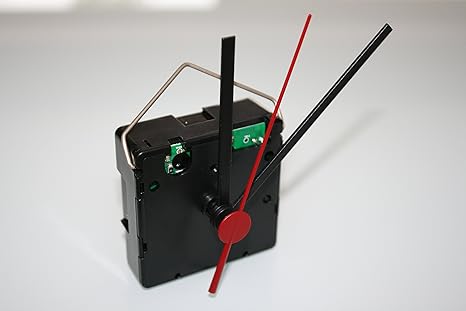 UTS Funkuhrwerk für Ziffernblatt 5-11mm Zeigersatz Nr.1 schwarz-schwarz-rot