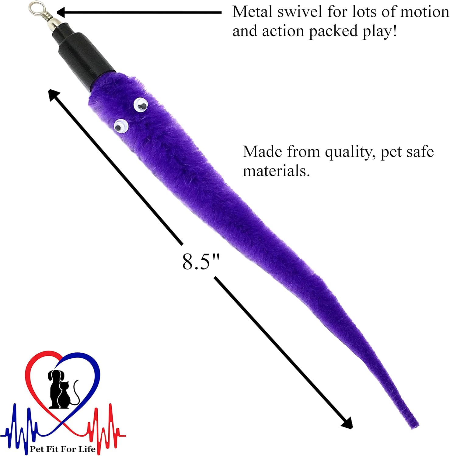 Pet Fit For Life 5 Piece Worms Teaser and Exerciser for Cat and Kitten - Cat Toy Interactive Cat Wand : Pet Supplies