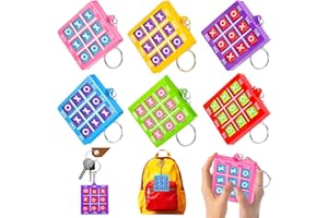 BASYTODIO 24PCS Tic Tac Toe Game Birthday Party Favors Goodie Treat Bag Christmas Stocking Stuffers for Kids 3-5 4-8 8-12 Classroom Treasure Chest Carnival Prize Box Toys Bulk Keychain Pinata Filler Return Gift