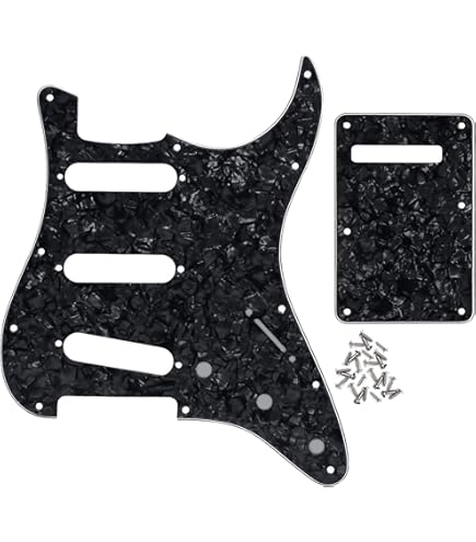 Pickguard Stratocaster Musiclily Pro - 11 Trous, Blanc 3 Plis, Pour Humbucker Ouvert USA/Mexique