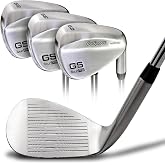 GoSports Illegal Max Spin Golf Wedge Set - Men's Right Handed Sand, Lob, Gap Wedge, Brushed Stainless