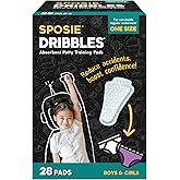 Sposie Dribbles – Turn Any Underwear Into Potty Training Underwear | Training Pads Reduce Messes and Laundry | A Faster Cleaner Easier Solution | Use with Toilets, Seats, Charts, and Stickers | 28ct
