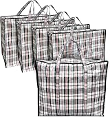 ANSIO Large Laundry Bags 5 Pack 60L x 25W x 50H cm with Zips Storage view 1