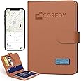Coredy Passport Holder with Bluetooth Tracker, Works with Apple Find My (iOS Only), Worldwide Locate Passport Cover, Sound & LED Lights Indicator, 3-Year Long Battery Life, Travel Essentials