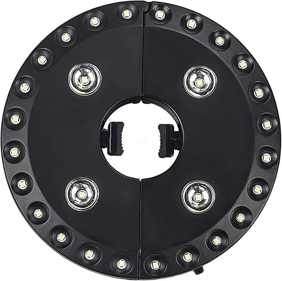 Oyoco Patio Umbrella Lights 3 Brightness Modes Cordless 24 Led Lights Umbrella Pole Light For Patio Umbrellas Camping Tents Or Outdoor Use 3 X Aa Batteries Operated Umbrella Lights