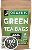 Organic Green Tea Bags | 100 Tea Bags | Eco-Conscious Tea Bags in Kraft Bag | by FGO