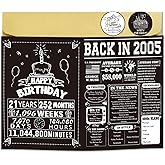 Amorista Cool 21st Birthday Decorations for Him Her, Happy 21 Birthday Card for Women Men, Funny 21 Year Old Bday Gifts for Daughter Son