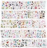 ACWOO Kids Temporary Tattoos 60 Sheets Mermaid Dinosaur Cartoon Waterproof Fake view 8
