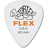 Jim Dunlop Tortex Flex Standard .60mm Orange Guitar Pick-12 Pack (428P.60)