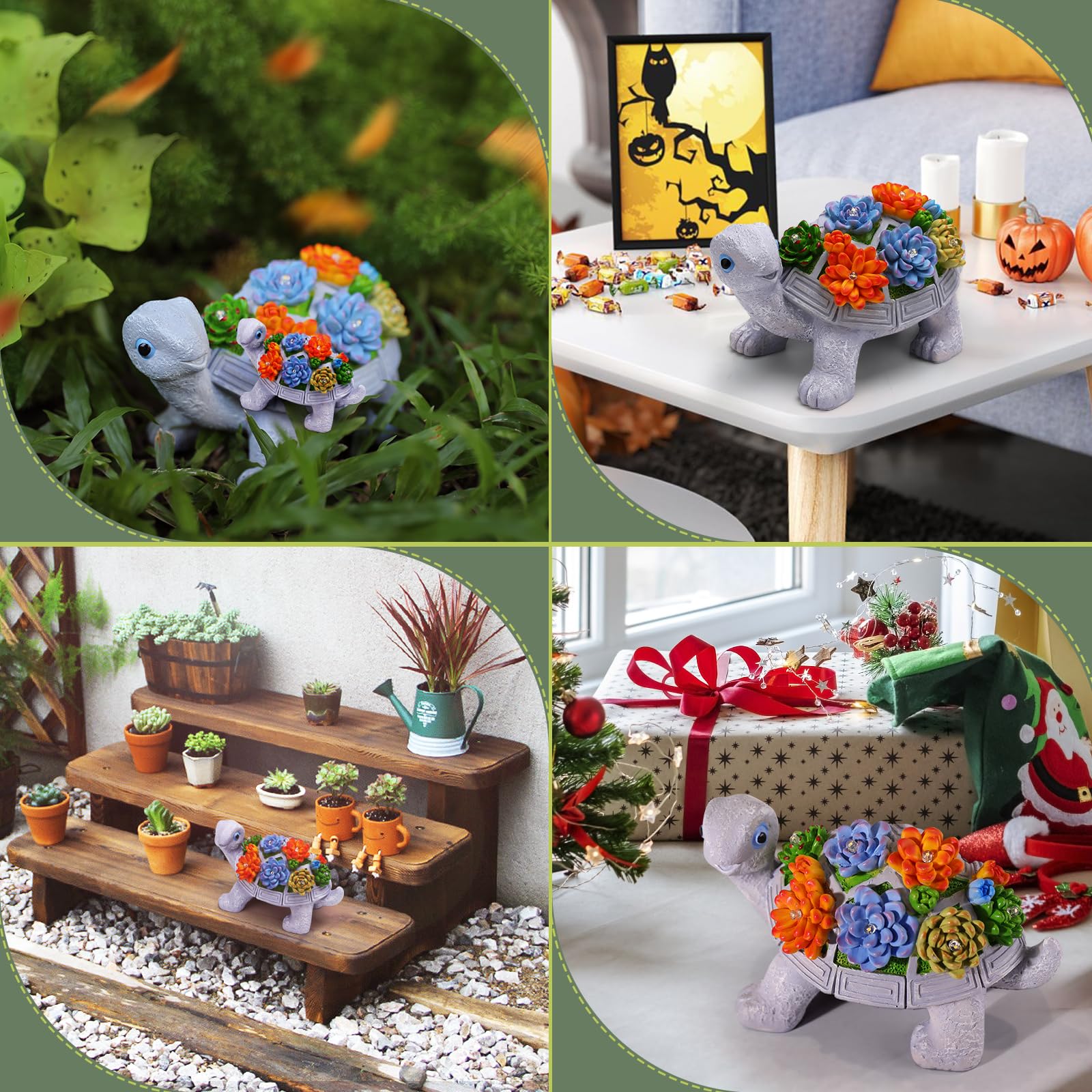 Eletorot Mom Gifts for Mothers Day: Turtle Outdoor Garden Decor for Outside Solar Outdoor Garden Statues for Yard, Patio, Backyard, Gardening, Balcony, Unique Birthday Presents for Women Grandma