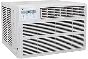 PERFECTAIRE Perfect Aire 8,000 Air Conditioner with Electric Heater Window A/C with Heat, 8000 BTU, Gray