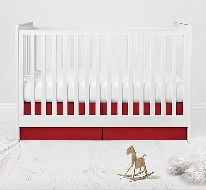 Amazon Com Bacati Muslin Ikat Stars Toddler Bedding Crib Toddler Bed Skirt Red Baby