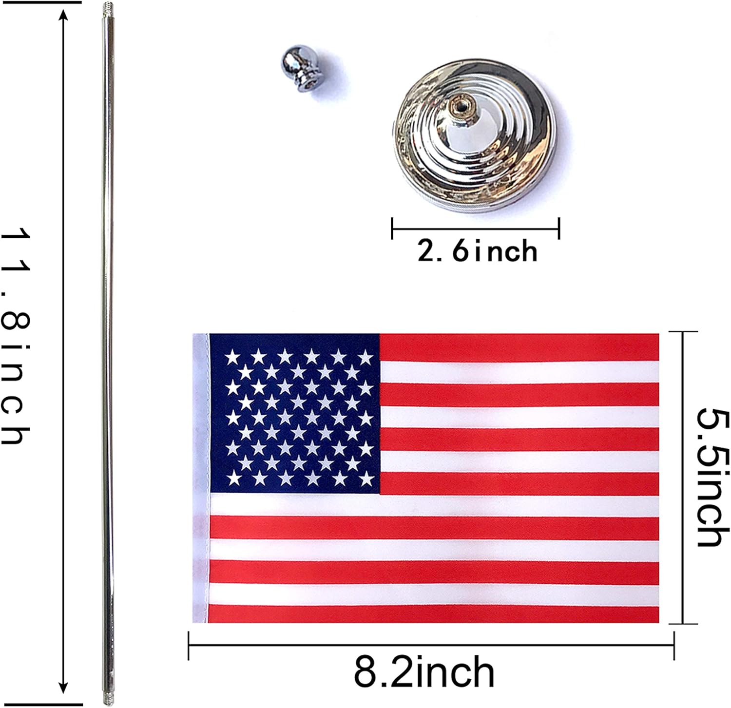 WEITBF USA American Desk Flag Small Mini US Table Flag with Stand Base,4th of July,Veterans Day,Memorial Day Office Table Decorations: Garden & Outdoor
