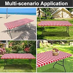 Spotjoy Rectangle Vinyl Table Cloth, Waterproof