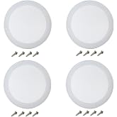 Fielect 4Pcs 6.5" Speaker Grill Cover White SubWoofer Grill Cover Decorative Circle Woofer Guard Protector Audio Accessories with 16 Screws