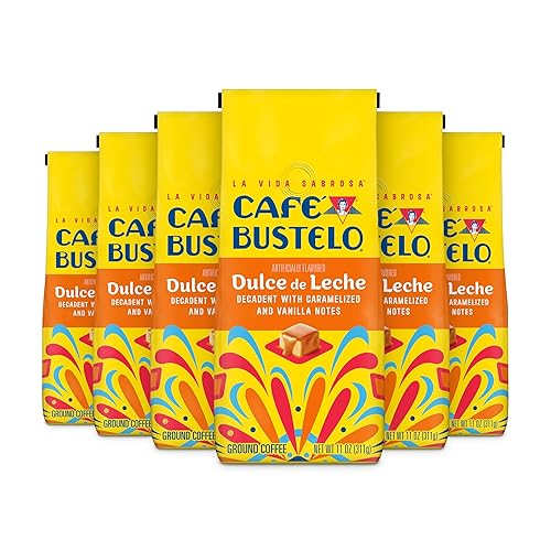 Café Bustelo Dulce de Leche Artificially Flavored Ground Coffee, 11-Oz. Bag (Pack of 6)