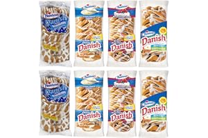 BAY AREA MARKETPLACE Hostess Danish Variety (2.75oz.- 8 pack) Cream Cheese, Apple Cinnamon, Mixed Berries & Cream Cheese, and Blueberry & Cream Cheese