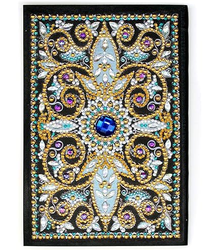 5D Diamond Art Painting Notebook - Heart Shape DIY Journal 8.27x5.71 Inch With Tools