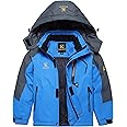 Keevoom Boy's Waterproof Ski Jacket Winter Warm Thick Snow Coat Windproof Fleece Kids Outdoor Hooded Snowboard Jackets