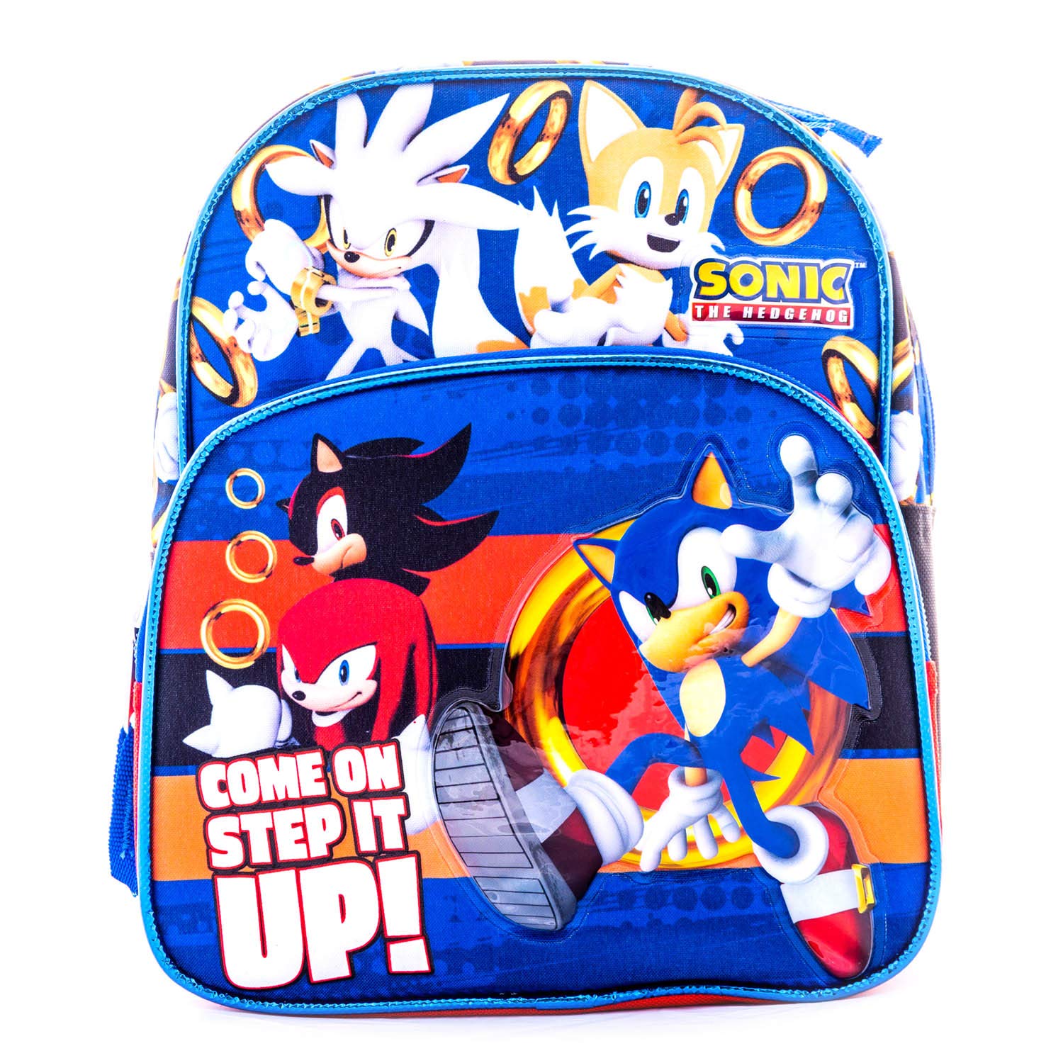 Sonic The Hedgehog Backpack School Bag Travel Game Bag with Stationary
