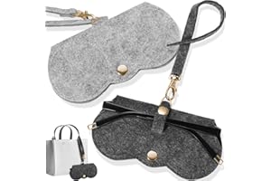 FOREGOER 2pcs Soft Sunglasses Bag, Soft Felt Eyeglass Cases Holder Portable Outdoor Travel Glasses Case Slim Sunglasses Case