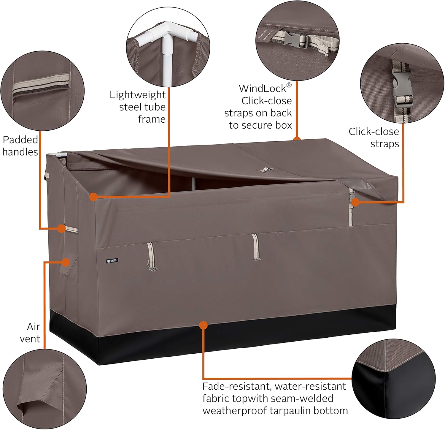 Classic Accessories Ravenna Water-Resistant 162 Gallon Deck Box : Garden & Outdoor