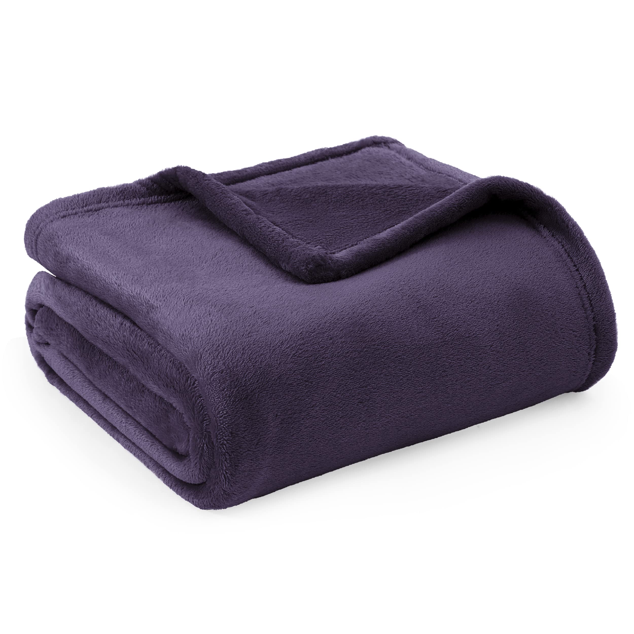 BEDSURE Kuscheldecke Flauschig Decke Fleecedecke - Wohndecke Warm Winter Weich, Sofadecke Kleine, Decke Couch Blanket, Wohn- & Kuscheldecken Kinder 130x150cm, Sofa überwurfdecke Violett