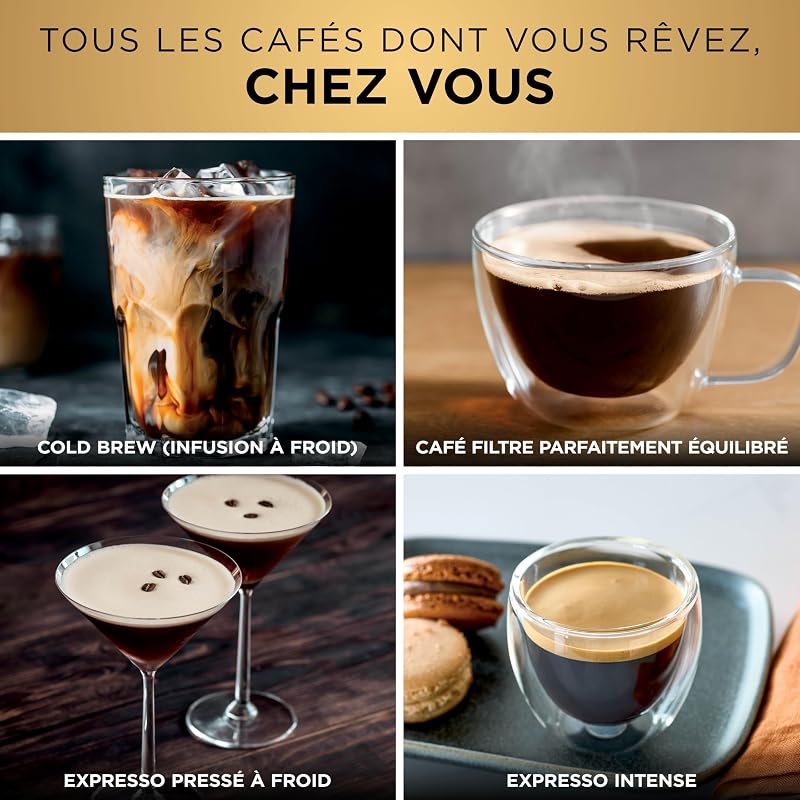 Luxe Premier, Machine a café a grain barista 3-en-1, 4 préréglages