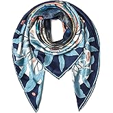 SHIROUYU 100% Mulberry Silk Scarf 43" Large Square Scarf Large Shawl - Women's Silk Oversized Headband - With Gift Packed