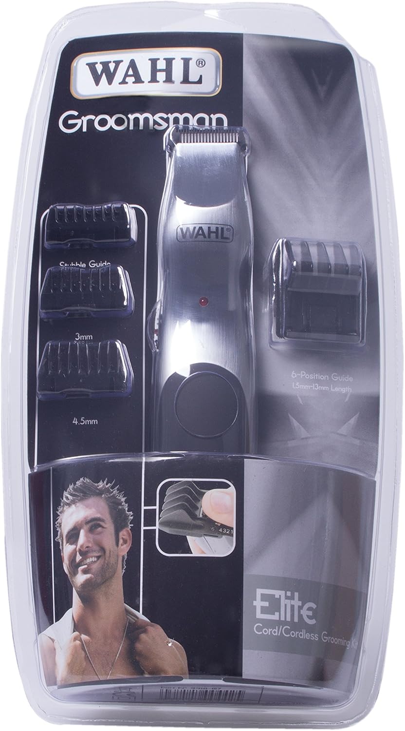 Wahl Groomsman Cord/Cordless Stubble & Beard Trimmer, Stubble Trimmer, Gift for Him Male Grooming Set - Image 5